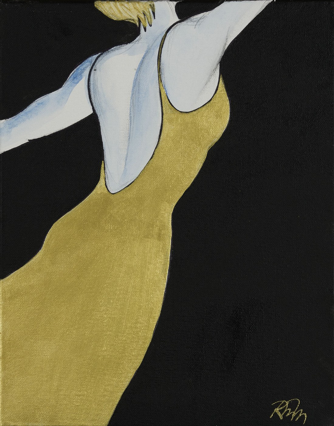 Gold Dress on Black — Kitty Mitchell