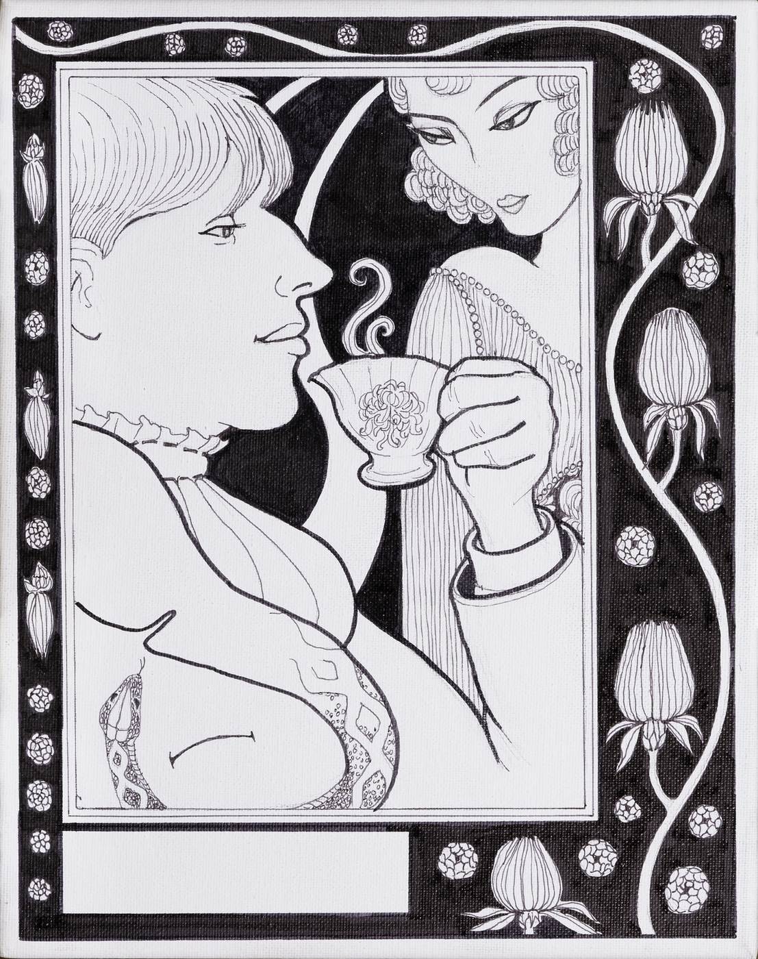 Beardsley Drinking Coffee — Kitty Mitchell