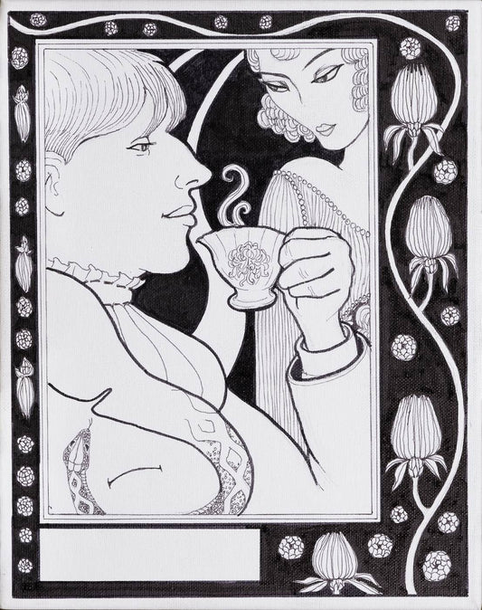 Beardsley Drinking Coffee — Kitty Mitchell