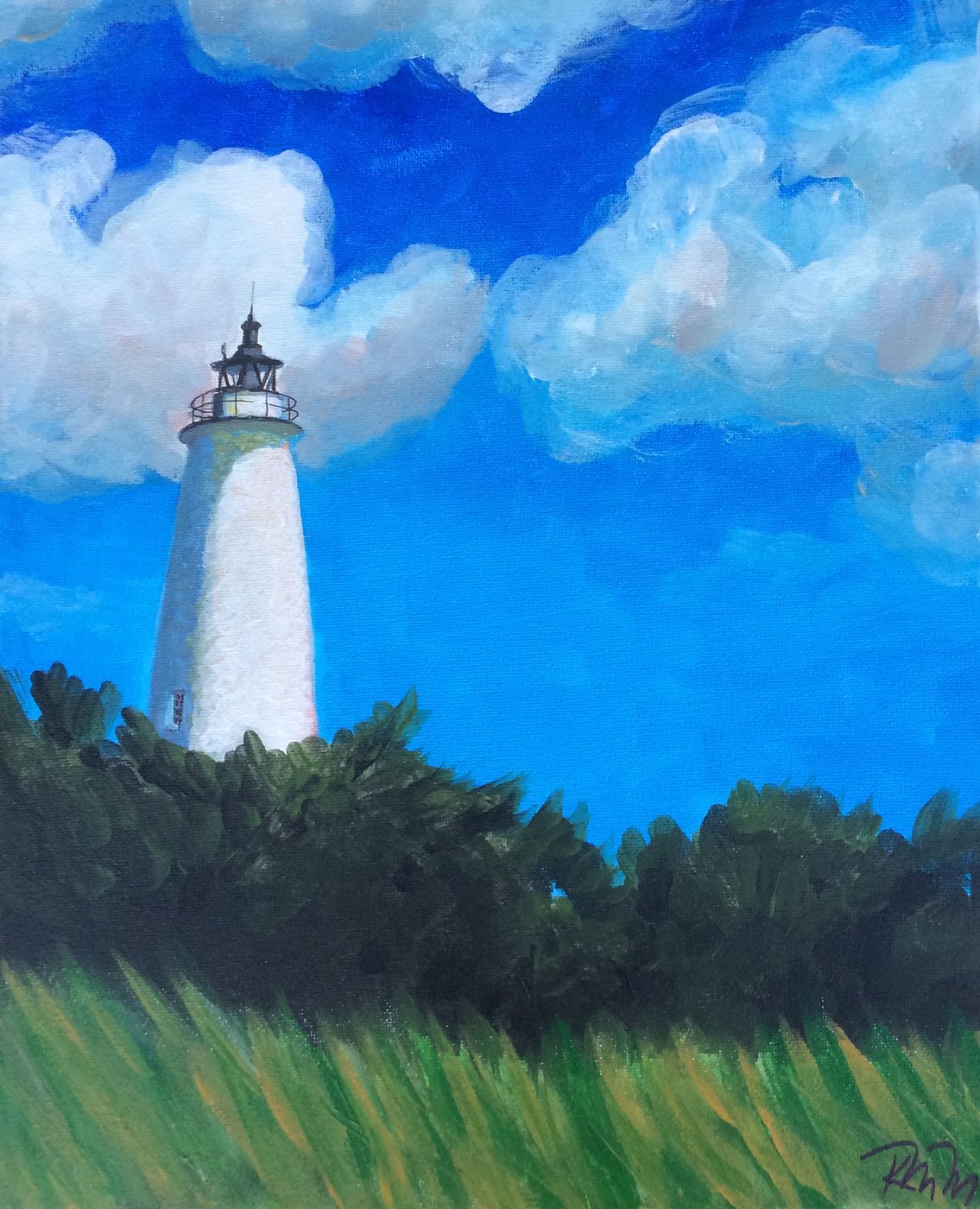Lighthouse over the Cattails — Kitty Mitchell